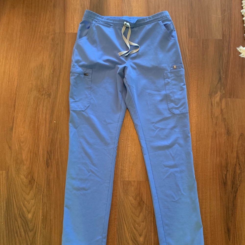 Figs Women Yola Skinny Scrub Pants Ceil Blue.